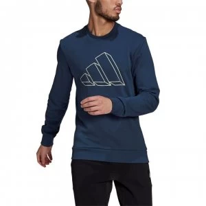 Image of adidas adidas Icon Crew Sweatshirt Mens - Crew Navy