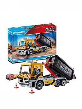 Image of Playmobil City Action Construction Truck with Tilting Trailer