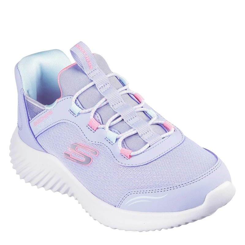 Image of Skechers Bounder - Simple Cute Slip On Trainers Unisex Kids Lavender unisex 3 (36)