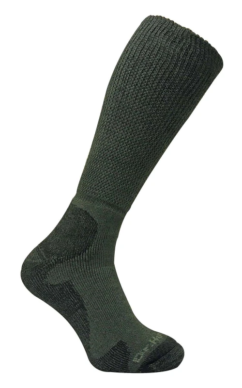 Image of Dr Hunter Dr Hunter Men 1 Pack Extra Wide Knee High Merino Wool Hiking Socks in Green Size: 9-11 Green 9-11 Male 8595592610437