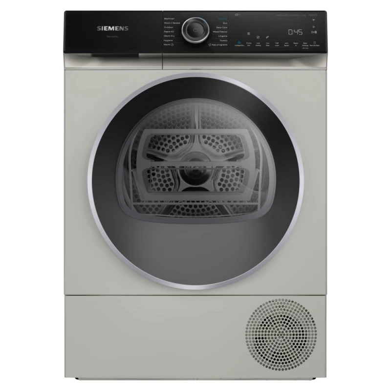 Image of Siemens IQ-500 WQ46H2DXGB 9Kg Heat Pump Tumble Dryer - Silver - A+++ Rated