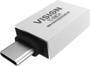 Image of Vision TC-USBC3A cable gender changer USB-A USB-C White