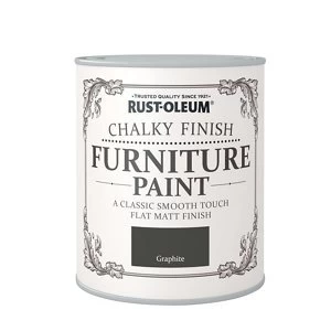 Image of Rust-Oleum Graphite Chalky effect Matt Furniture Paint 125ml