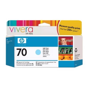 Image of HP 70 Light Cyan Ink Cartridge