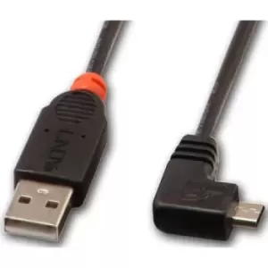 Image of Lindy USB2.0 A/Micro-B 90 Degree 1m