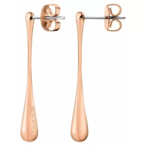 Image of Calvin Klein KJDMPE100100 Ellipse Rose Gold Tone Earrings