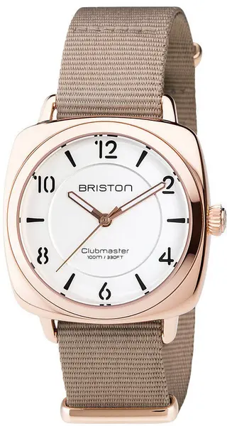 Image of Briston Watch Clubmaster Chic Polished Gold - White BST-178