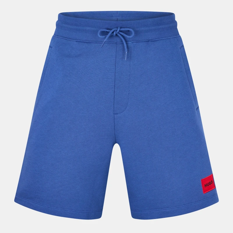 Image of Hugo Mens Jogger Fleece Shorts Blue 422 male S