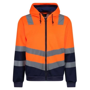 Image of Regatta Pro Hi Vis Workwear Fleece Hoodie - Orange