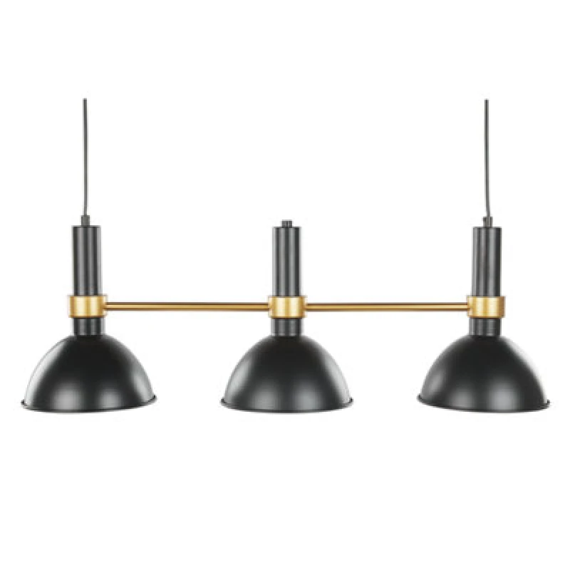 Image of Beliani Pendant Lamp Beles Metal Black