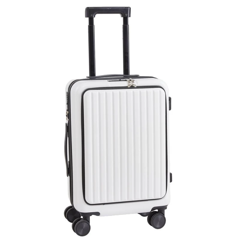 Image of SHEONLY 20" Suitcase with TSA Lock and USB Port White unisex 20in