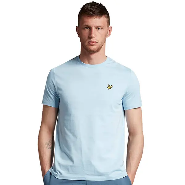 Image of Lyle & Scott Mens Plain Regular Fit Cotton T Shirt M - Chest 38-40' (96-101cm) light blue LYL114-W487-M