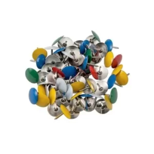 Image of 5 Star Office Drawing Pins Coloured Head Assorted [Box 100]