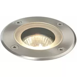 Image of Marine Grade IP65 Round Ground Light - 50W GU10 Reflector - Stainless Steel