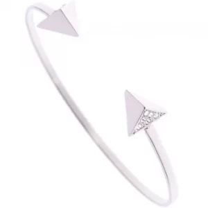 Image of Ladies Karen Millen PVD Silver Plated Arrow Slim Cuff