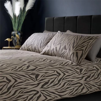 Image of Biba Zebra Duvet Cover - Black Sand