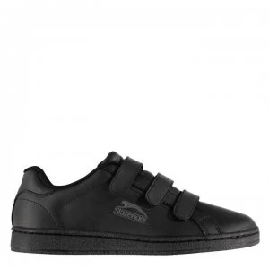 Image of Slazenger Ash Strap Trainers Mens - Black/Charcoal