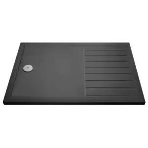Image of Hudson Reed Rectangular Walk-in Shower Tray 1400 x 800mm - Slate Grey