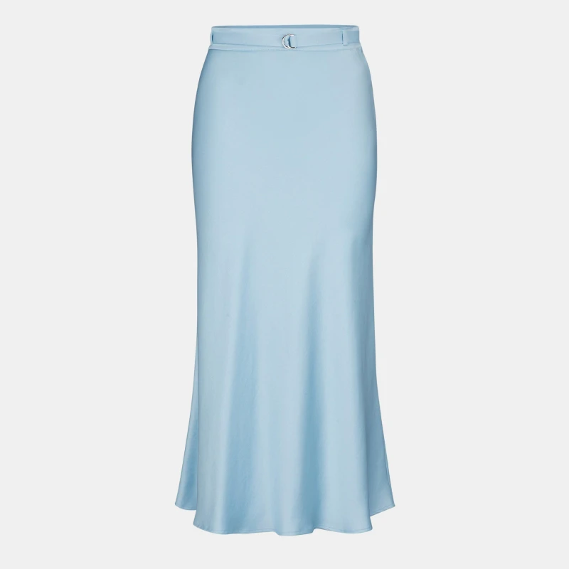 Image of Hugo Womens Raella Midi Skirt Light/Blue female 4 (XXS)
