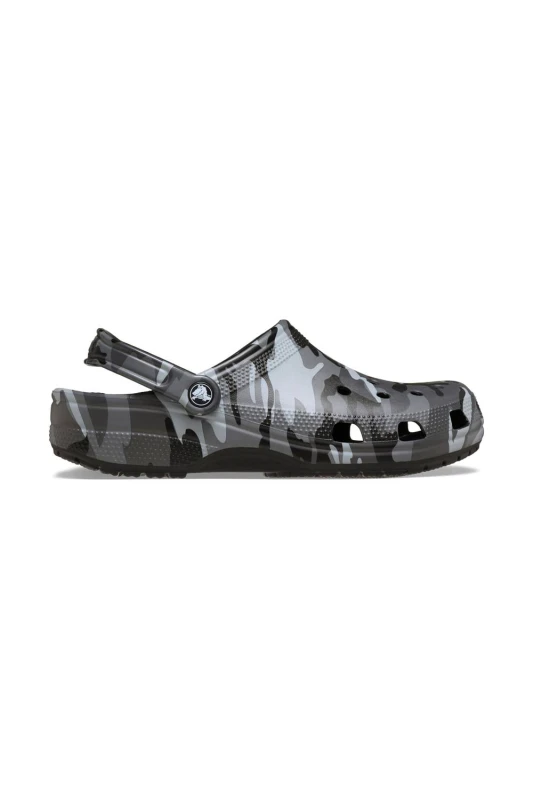 Image of Crocs Mens Classic Graphic Camo Clog Black Size: 9 Multicolor Male 9