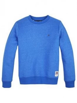 Image of Tommy Hilfiger Boys Flag Back Insert Sweat, Blue, Size 10 Years