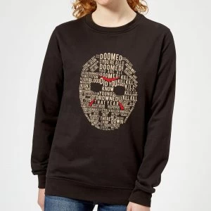 Image of Friday the 13th Mask Womens Sweatshirt - Black - 5XL