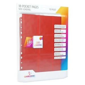 Image of Gamegenic Sideloading 18-Pocket Pages (10 Sleeves) - Red