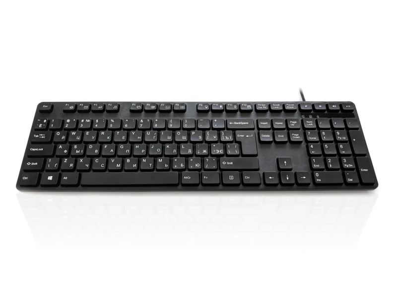 Image of Accuratus KYBAC302-UBLK-UA keyboard Home USB QWERTY Ukrainian Black