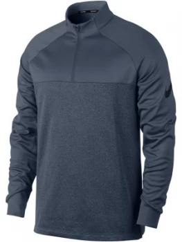 Image of Mens Nike Therma Block Half Zip Jumper Thunder