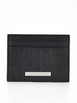 Image of Armani Exchange Pebble Grain Leather Card Holder Wallet
