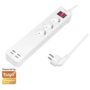 Image of LogiLink SH0103 PG socket Individually switchable, incl. USB charging port, app-enabled, programmable, Energy consumption metering, Surge protection I