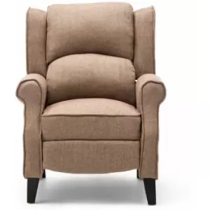 Image of Eaton herringbone recliner chair - beige