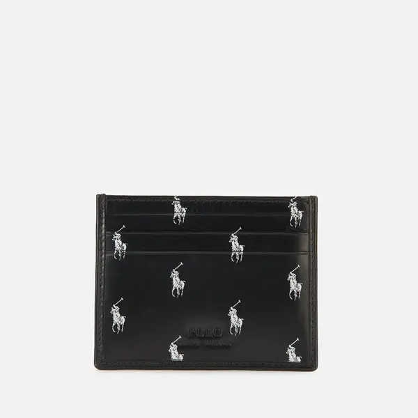 Image of Polo Ralph Lauren Mens Small Polo Pony Cardholder - Black/White Black male 405845400001