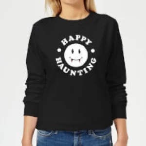 Image of Happy Haunting Womens Sweatshirt - Black - 3XL