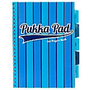 Image of Pukka Pad Project Book Vogue A4 Ruled Blue Pack of 3