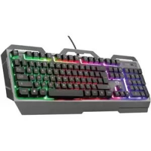 Image of Trust GXT856 TORAC Corded, USB Gaming keyboard Backlit, Multimedia buttons German, QWERTZ Black