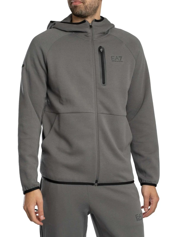 Image of EA7 Dynamic Athlete Zip Hoodie Smoked Peal M