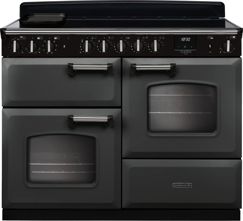 Image of Rangemaster CLDLO110EIPSLT/CM1 Classic Deluxe OC 110cm Induction Range Cooker Chrome Trim 14759 - SLATE CLDLO110EIPSLT/CM1