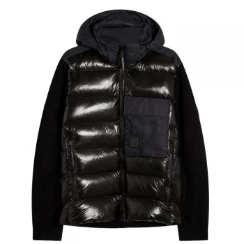 Image of CP COMPANY Quilted Down Cardigan - Black 999
