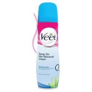 Image of Veet Spray On Hair Removal Cream for Sensitive Skin 150ml