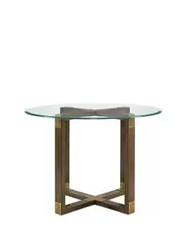 Image of Queer Eye Bronx 109cm Glass Top Round Dining Table