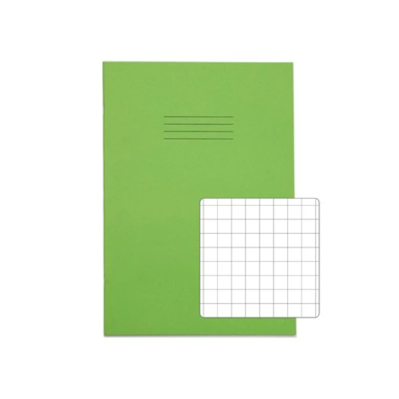 Image of Rhino A4 Exercise Book 64 Page S10 Light Green (50 Pack) VEX677-3605-6