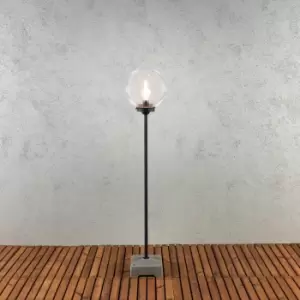 Image of Lodi Outdoor Modern Lounge Lantern Clear Globe, IP44