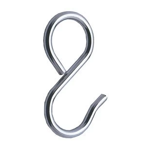 Image of Rothley Colorail Chrome-plated Steel Sliding s-hook Pack of 4