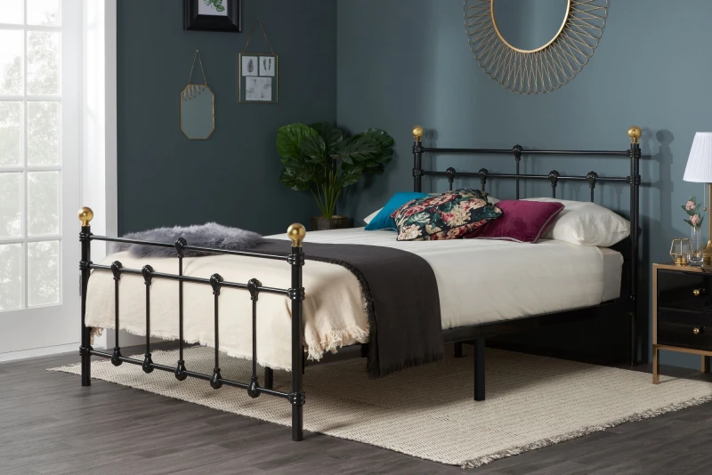 Image of Birlea Atlas Black Metal Bed Frame - 3ft Single