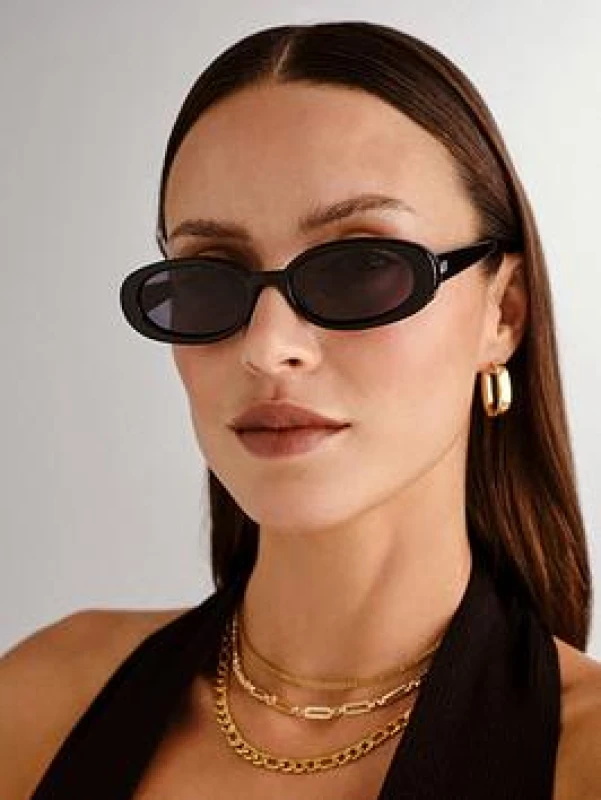 Image of Le Specs Outta Love Oval Sunglasses, 51mm