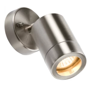 Image of KnightsBridge Adjustable IP65 Lightweight Stainless Steel Indoor Outdoor Single Wall Light