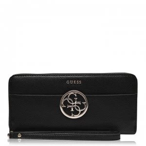 Image of Guess Kamryn Large Zip Around Purse - Black