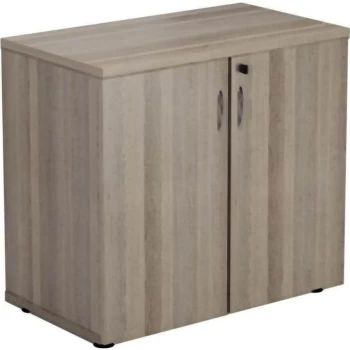 Image of Desk High Cupboard Doors - Grey Oak