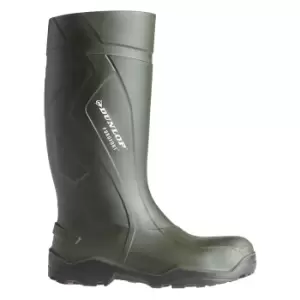 Image of Dunlop C762933 Purofort+ Full Safety Standard Wellington Boxed / Mens Boots (44 EUR) (Green)